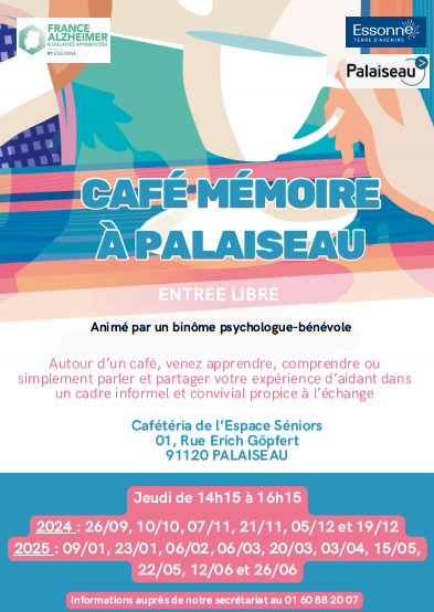 Flyer Café mémoire Palaiseau France Alzheimer Essonne