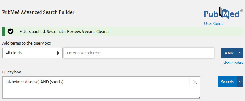 Recherche avancée PubMed