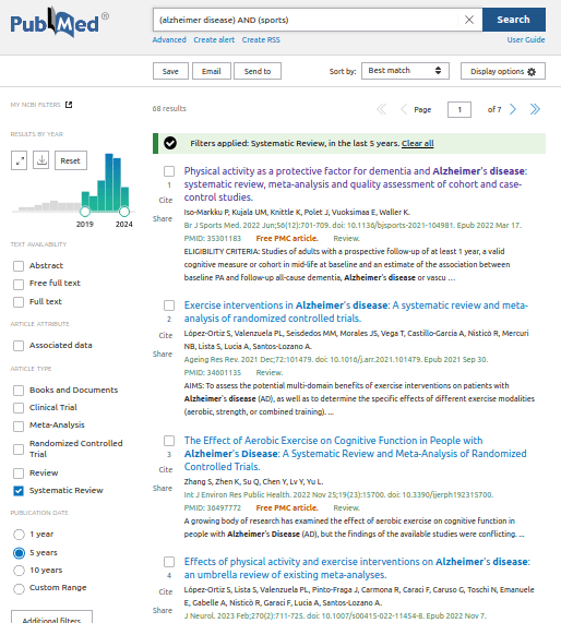 resultats recherche PubMed